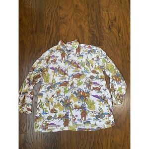 Vintage Paragraff Santa Fe Western Cowboy Pattern Button Up AOP Button Up Shirt